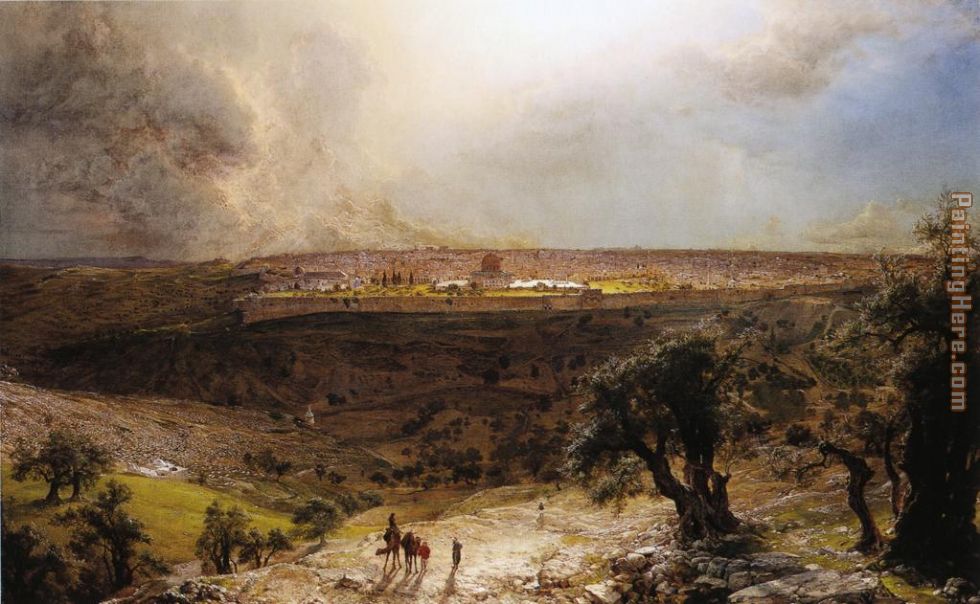Jerusalem from the Mount of Olives painting - Frederic Edwin Church Jerusalem from the Mount of Olives art painting
